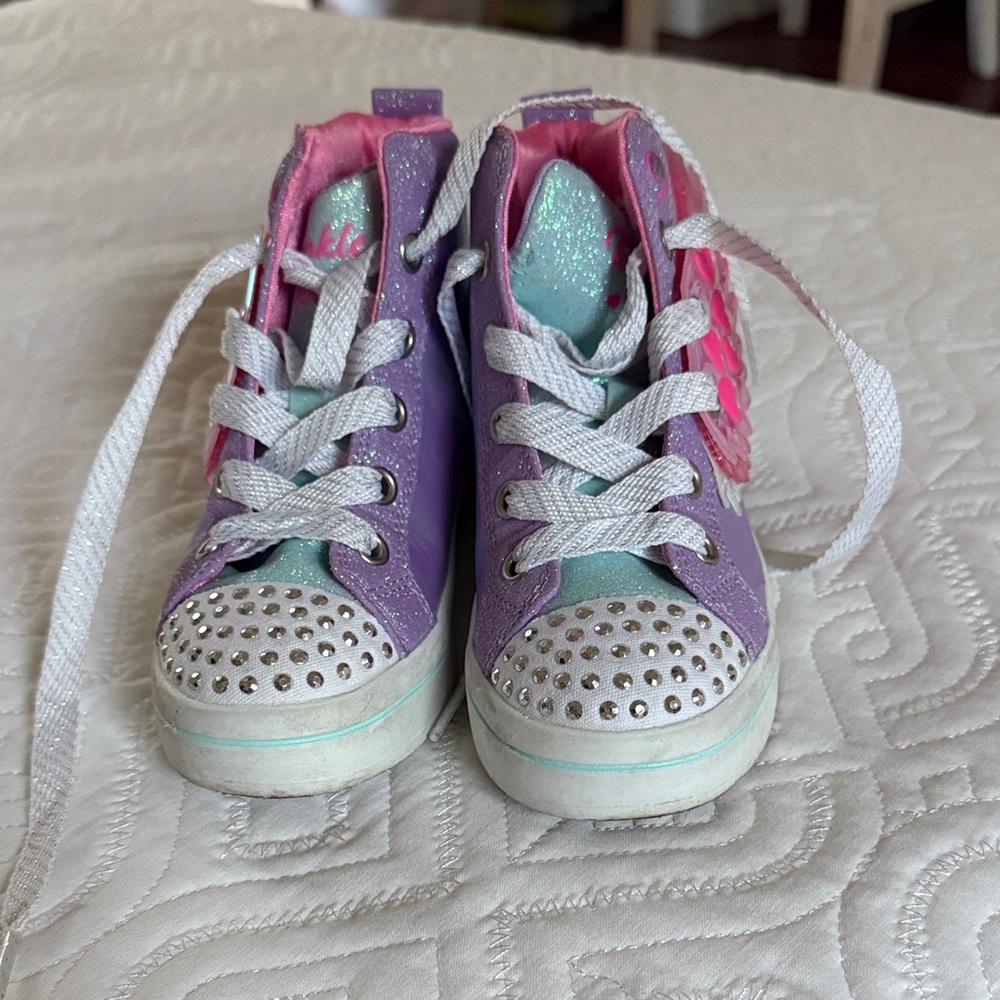 Skechers Kids' Purple and Pink High-Top Sneakers